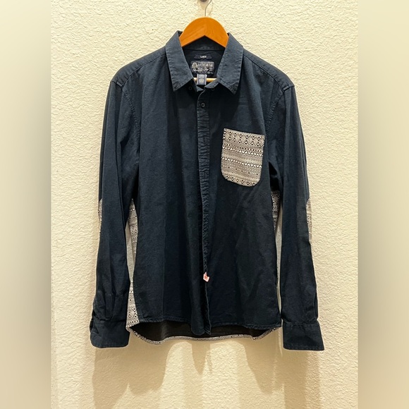 American Rag Navy Blue Button Down Shirt - Picture 1 of 6